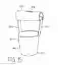 Fig. 12 - Self-leveling luggage handle cup holder