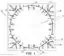 Fig. 02 - Formal tablecloth for round banquet table having disguised reference indicators for place settings