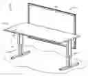 Fig. 01 - Height adjustable vertically oriented screen or the like