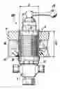 Fig. 01 - Thermostatic mixing valve for vertical mounting upon a horizontal bathtub deck
