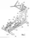 Fig. 03 - Recumbent elliptical exercise device with apparatus for elongated stride