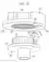 Fig. 22 - Scroll fluid machine with a pin shaft and groove for restricting rotation