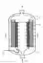 Fig. 01 - Reactor for carrying out a reaction between two fluid starting materials over a catalyst bed with premixing of the fluid starting materials in a mixing-in device