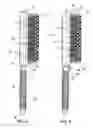 Fig. 03 - PARTICULATE MATERIAL DISPENSING HAIRBRUSH WITH COMBINATION BRISTLES