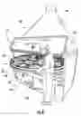 Fig. 10 - Barbeque oven with rotating cooking tray
