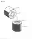 Fig. 03 - MP3 playing and charging system comprising a docking station having an adapter for installing MP3 and a dynamic speaker