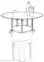 Fig. 01 - Combination Stack And Stand Table With Refuse Receptacle For Catering Or The Like