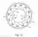 Fig. 08 - Immersed windings, monopole field, electromagnetic rotating machine