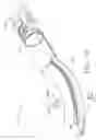 Fig. 11 - Surgical stapling device with a curved cutting member