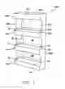 Fig. 02 - Folded and glued display container having integral shelf elements erected by displacement of support panel