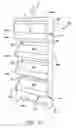 Fig. 07 - Folded and glued display container having integral shelf elements erected by displacement of support panel