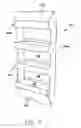 Fig. 08 - Folded and glued display container having integral shelf elements erected by displacement of support panel