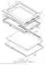 Fig. 05 - Liquid crystal display with plastic frame having side opening and cooperative sliding guide
