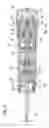 Fig. 12 - Device for the dosed administration of a fluid product, adapted for the replacement of a container