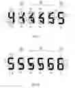 Fig. 05 - Composition of digits and method of digit display for digital clock