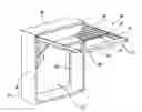 Fig. 01 - Stowable fold-out/roll-out dinette table assembly