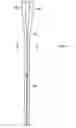 Fig. 03 - Dual-lumen catheter with contrastradiography sections to identify the lumens