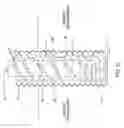 Fig. 38 - Method of transferring heat energy between a heat exchanging subsystem above the surface of the earth and material therebeneath using a coaxial-flow heat exchanging structure generating turbulence along the outer flow channel thereof