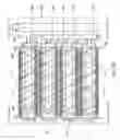 Fig. 75 - Method of transferring heat energy between a heat exchanging subsystem above the surface of the earth and material therebeneath using a coaxial-flow heat exchanging structure generating turbulence along the outer flow channel thereof