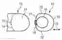 Fig. 01 - Hearing apparatus with a magnetically attached battery holding device