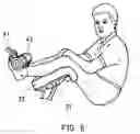 Fig. 07 - Exerciser with the legs being supported thereon by hanging in performing exercise