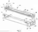 Fig. 06 - Conveyor frame assembly having side rails including multiple attachment slots and adjustable cross supports