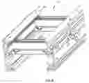 Fig. 09 - Conveyor frame assembly having side rails including multiple attachment slots and adjustable cross supports
