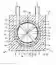 Fig. 01 - Vane pump having a labyrinth seal and gap between a top surface of a rotor and a ceiling surface of a rotor chamber that is formed between upper and lower cases