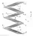 Fig. 13 - Vascular prosthesis with alternating helical sections