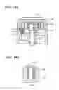 Fig. 12 - Scroll fluid machine having stationary and orbiting scrolls having a coupling mechanism to allow the orbiting scroll to orbit relative to the second scroll