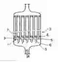 Fig. 01 - Shell-and-tube reactor including a distribution device for a gas-liquid phase mixture