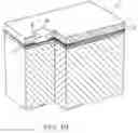 Fig. 12 - Nozzle assembly for a printhead arrangement with gutter formations to prevent nozzle contamination