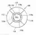 Fig. 01 - Color wheel with segment fixing mechanisms, and manufacturing method of same