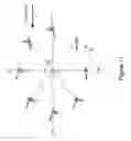 Fig. 12 - Method of operation of a high-efficiency turbine with variable attack angle foils