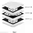 Fig. 02 - Ceramic Microreactor Built from Layers and Having at Least 3 Interior Spaces as Well as Buffers