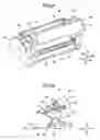 Fig. 03 - Printer device with blade driving motor and platen motor provided on a first frame