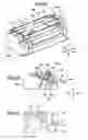 Fig. 10 - Printer device with blade driving motor and platen motor provided on a first frame