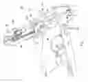 Fig. 08 - Mower cutting deck having operator controlled discharge opening using foot pedal control