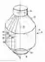 Fig. 01 - Destruction chamber with replaceable inner fragmentation protection in the form of a large number of individually easily handled segments, combined with one another to form one unit