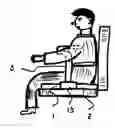 Fig. 01 - Device for supporting a person in a sitting position