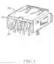 Fig. 02 - Electrical connector with a pair of improved detacting pins