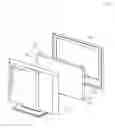Fig. 03 - Liquid crystal display device comprising a front cabinet with a surrounding rib and positioning ribs at a back surface side