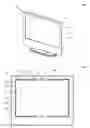 Fig. 07 - Liquid crystal display device comprising a front cabinet with a surrounding rib and positioning ribs at a back surface side