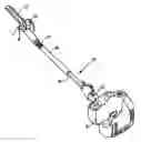 Fig. 01 - Motor driven tool such as a pole hedge trimmer with a locking mechanism for the turnable cutting unit