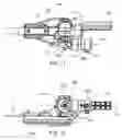 Fig. 09 - Motor driven tool such as a pole hedge trimmer with a locking mechanism for the turnable cutting unit