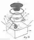Fig. 08 - Barbecue cooking apparatus with ash scraper assembly