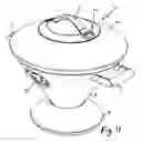 Fig. 09 - Barbecue cooking apparatus with ash scraper assembly