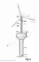 Fig. 08 - Combination water tower and electrical wind turbine generator