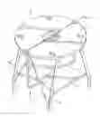Fig. 01 - Collapsible support stand for barbecue stove