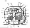 Fig. 01 - HERMETIC RECIPROCATING COMPRESSOR WITH THRUST BALL BEARING